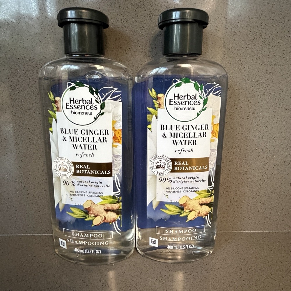 Herbal Essences Blue Ginger Micellar Water Shampoo 13.5oz Lot of 2 Discontinued